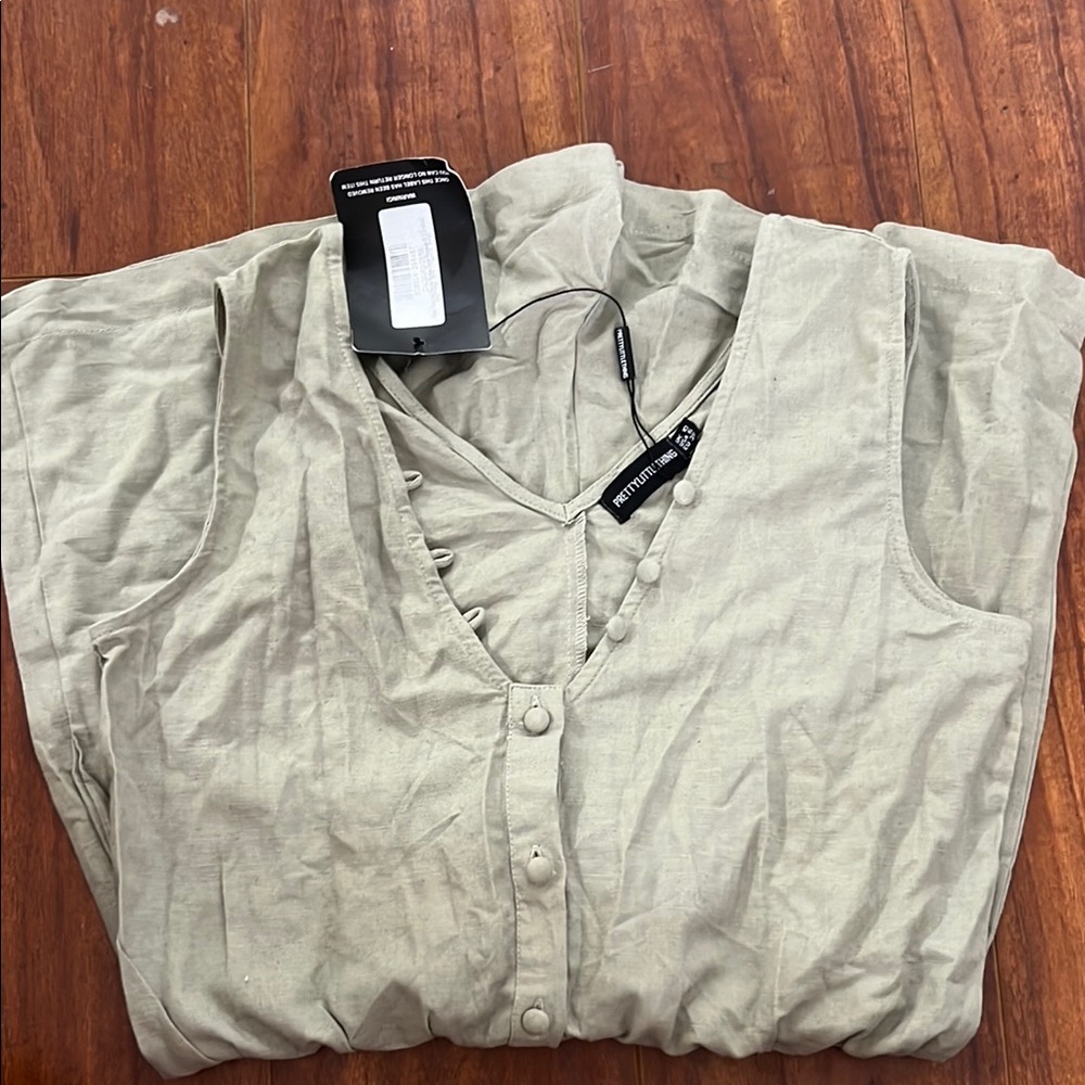 Button-Down Green Romper